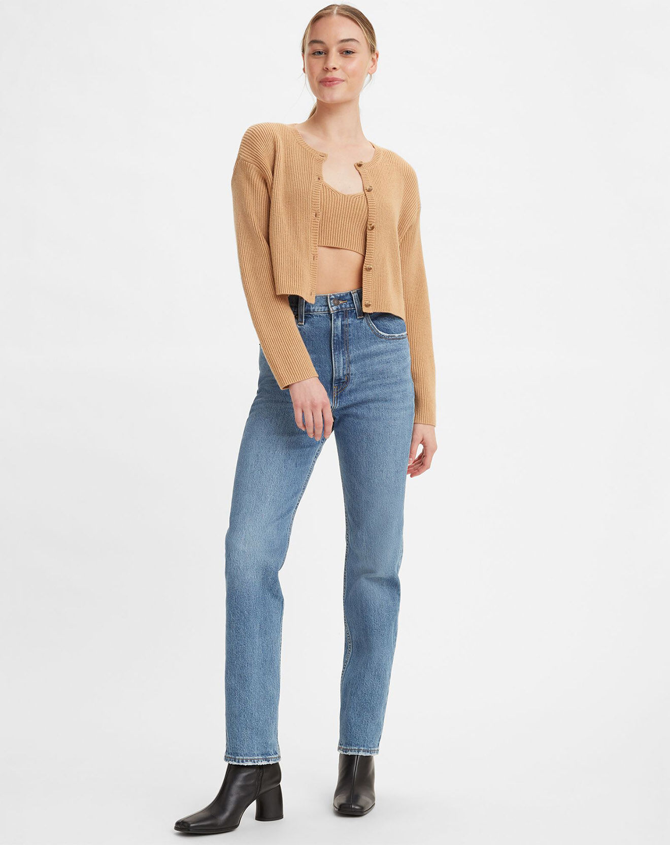 Levi's® Jean high slim straight 70's bleu