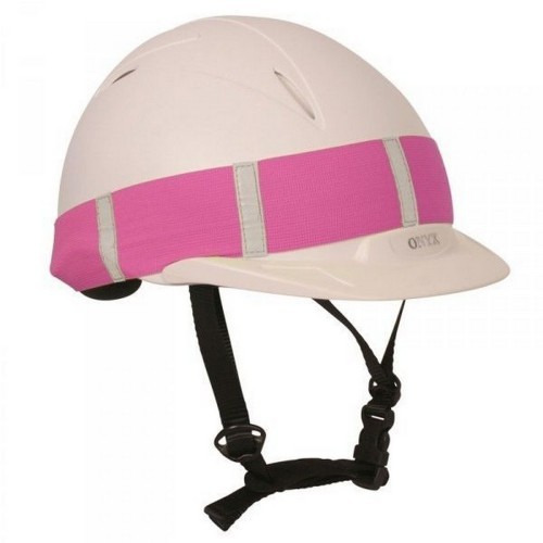Fita refletora rosa para capacete de ciclismo