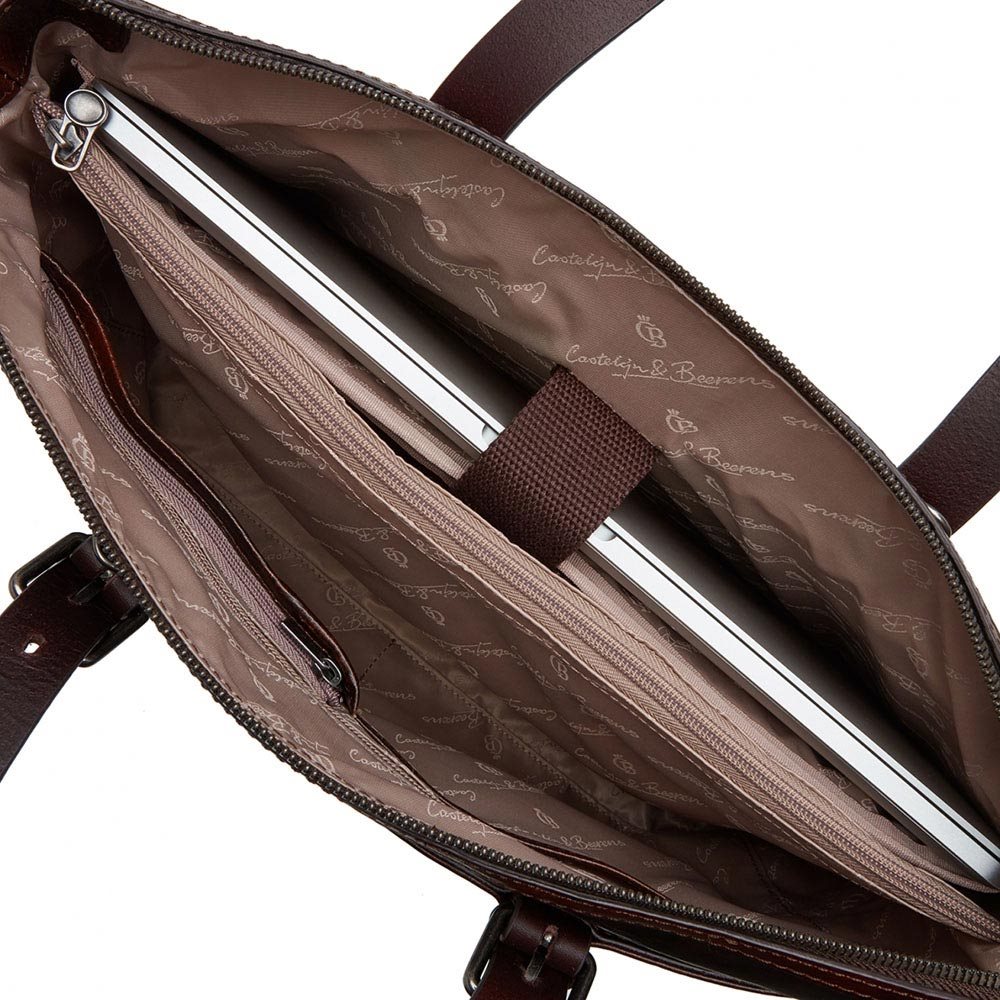 Castelijn & Beerens Rien Laptop Schoudertas 15.4'' RFID cognac
