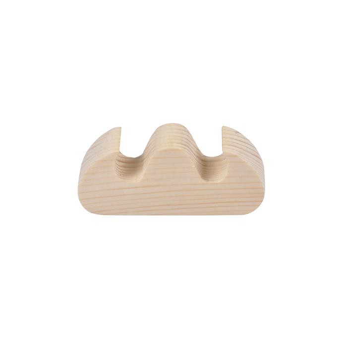 REPOSE PINCEAUX EN BOIS AVEC 2 ENCOCHES 7X2X3CM