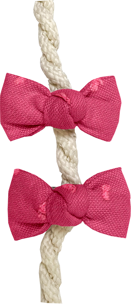 Barrettes Clic-Clac Petits Noeuds Plumetis Rose Fuchsia