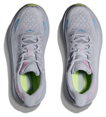 Chaussures Running Hoka Clifton 9 Gris/Rose/Vert Femme