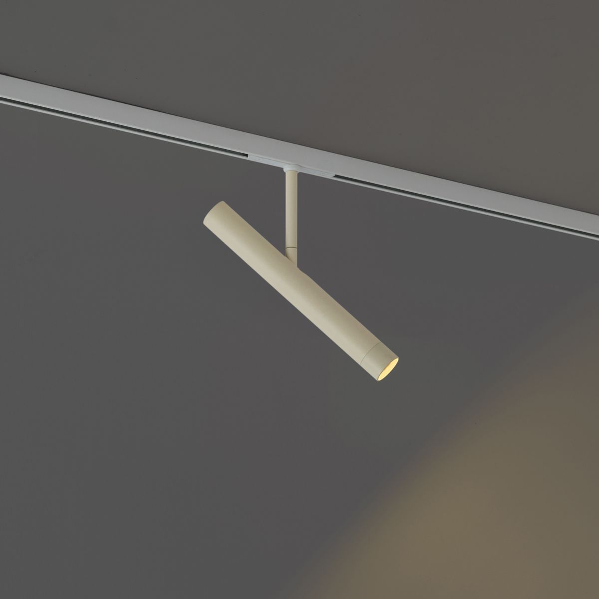 Moderne spot beige met wit voor railsysteem 1-fase - Slimline Avery
