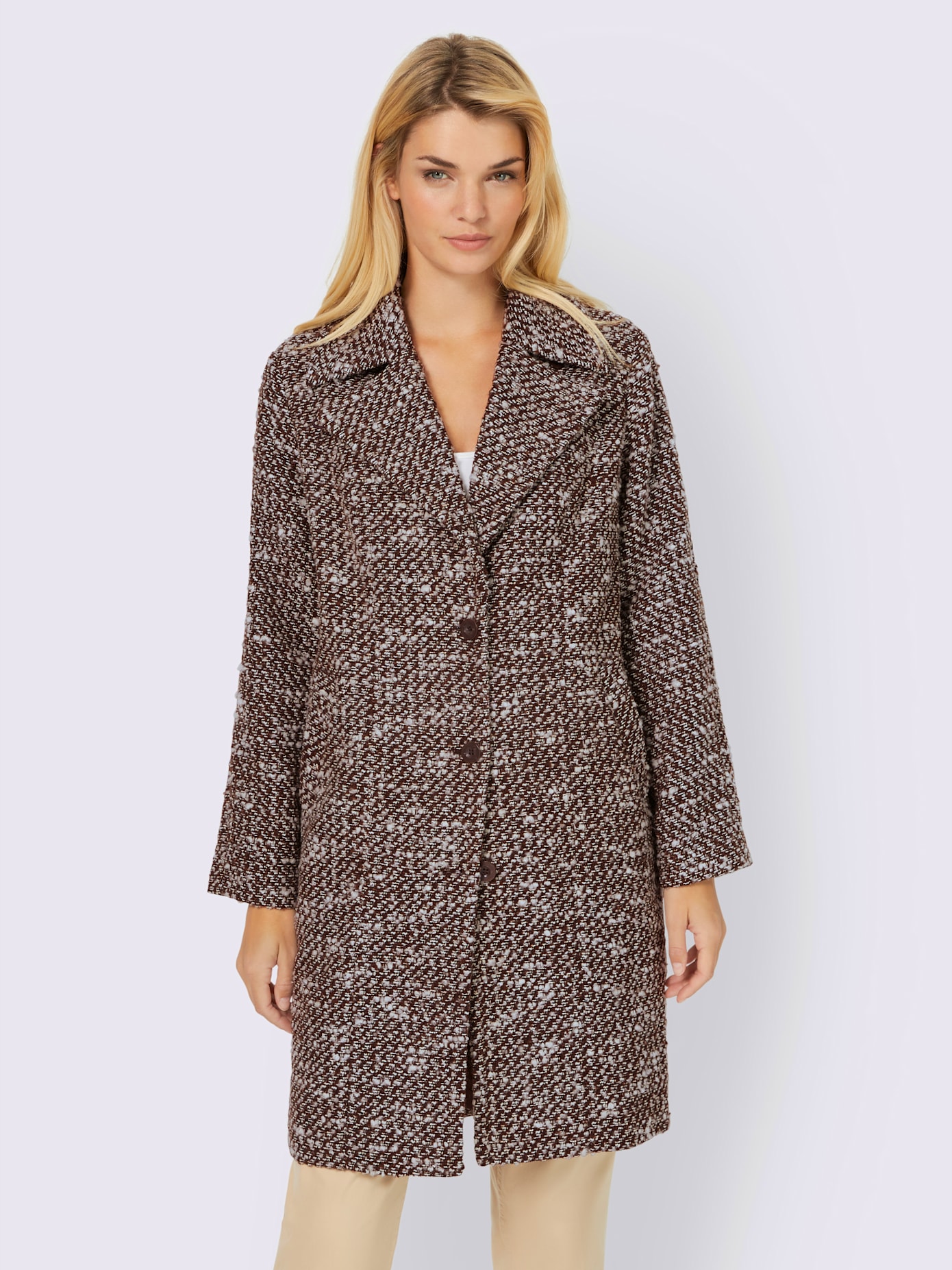 Manteau qualité bouclé hivernale