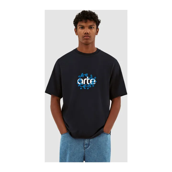 Arte Antwerp T-shirt Arte Logo Leaves | Bleu marine