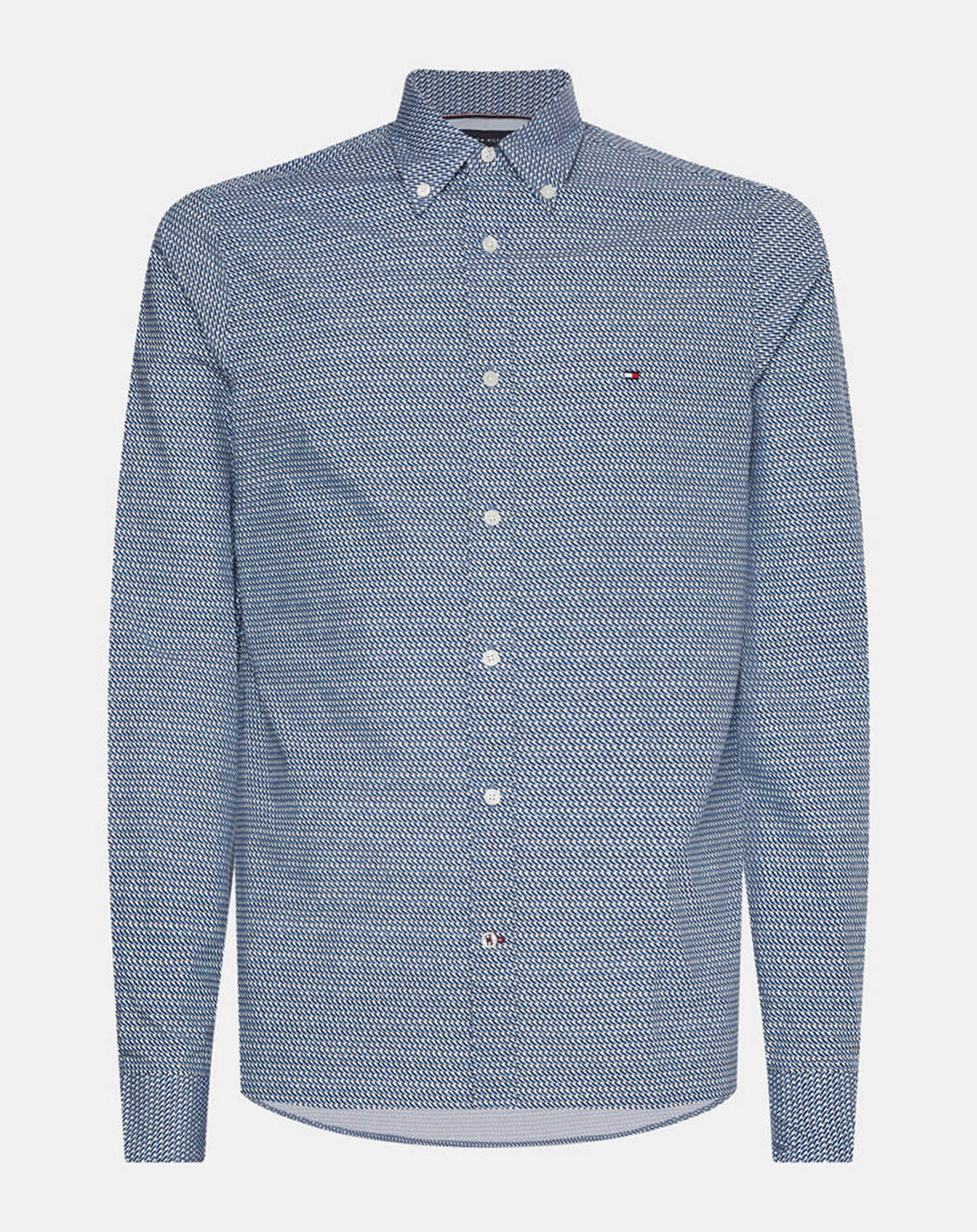 Tommy Hilfiger Chemise cintrée retro imprimé bleue