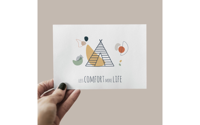 Advanture Shop Postkarte Less Comfort more life 14,8 x 10,5 cm