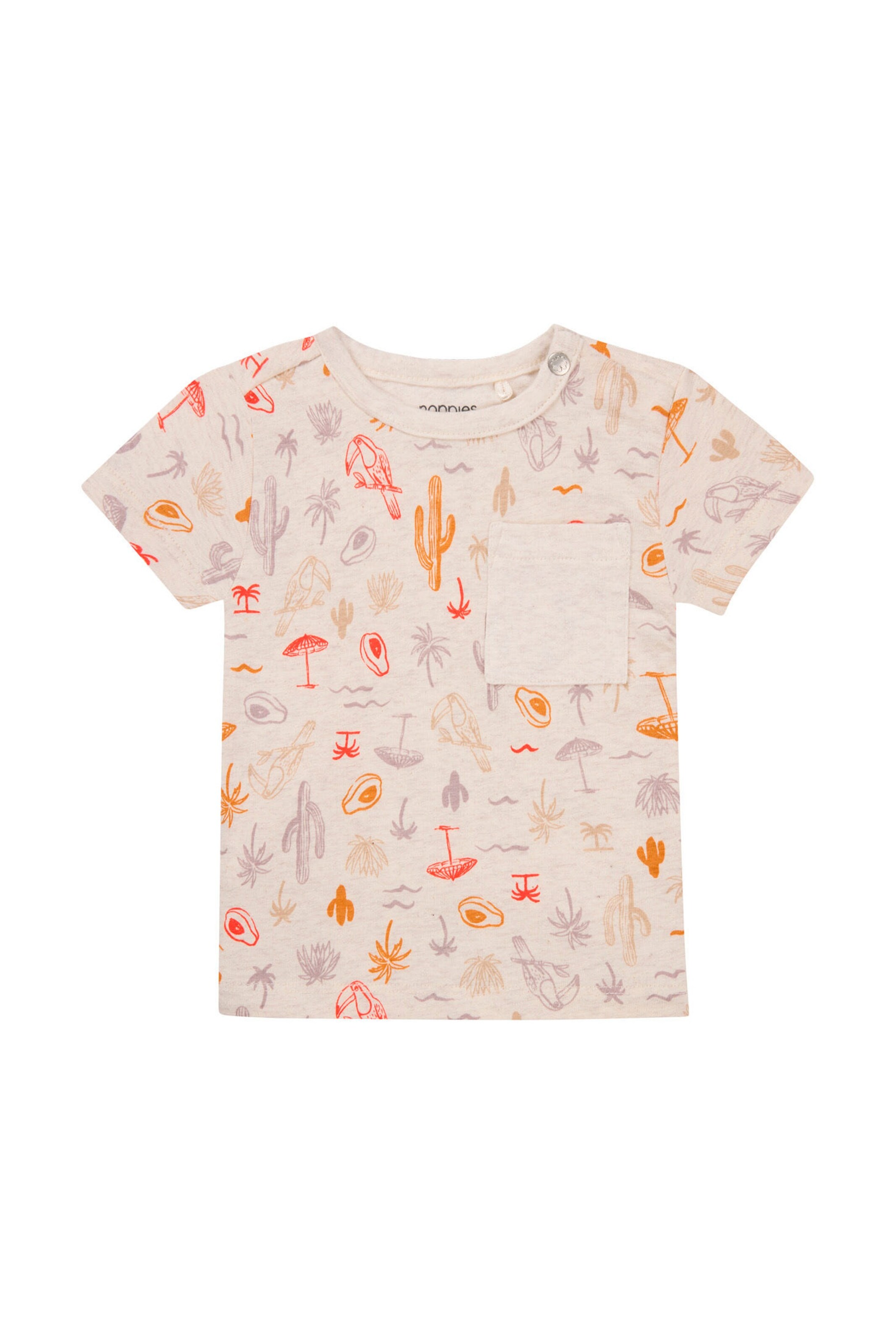 Noppies Baby T-shirt Olle Tropical pattern Off white