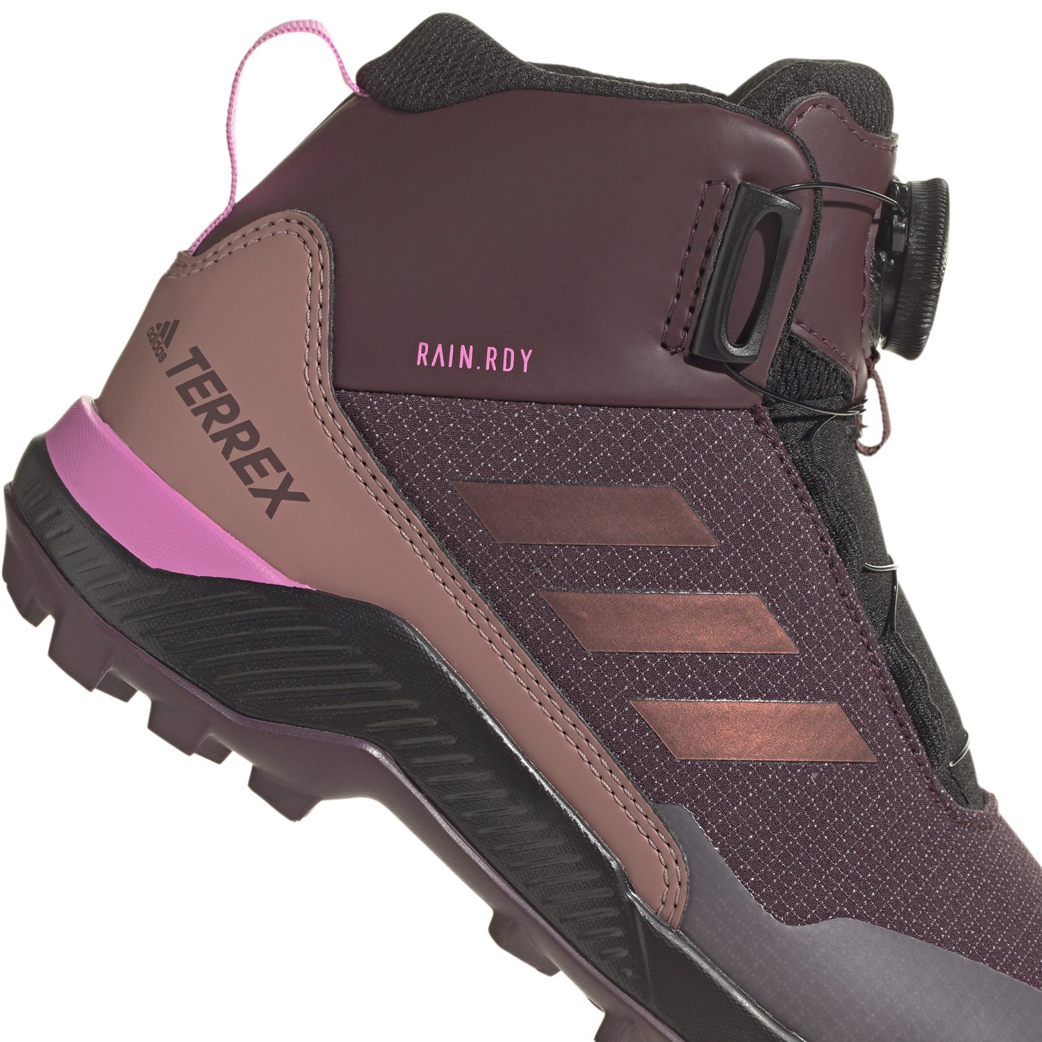 adidas TERREX Terrex Mid BOA® Rain.RDY Wanderschuhe Kinder shadow maroon