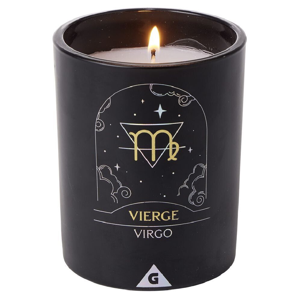 Bougie bijou doré signe astro Vierge senteur fleur de jasmin 36H