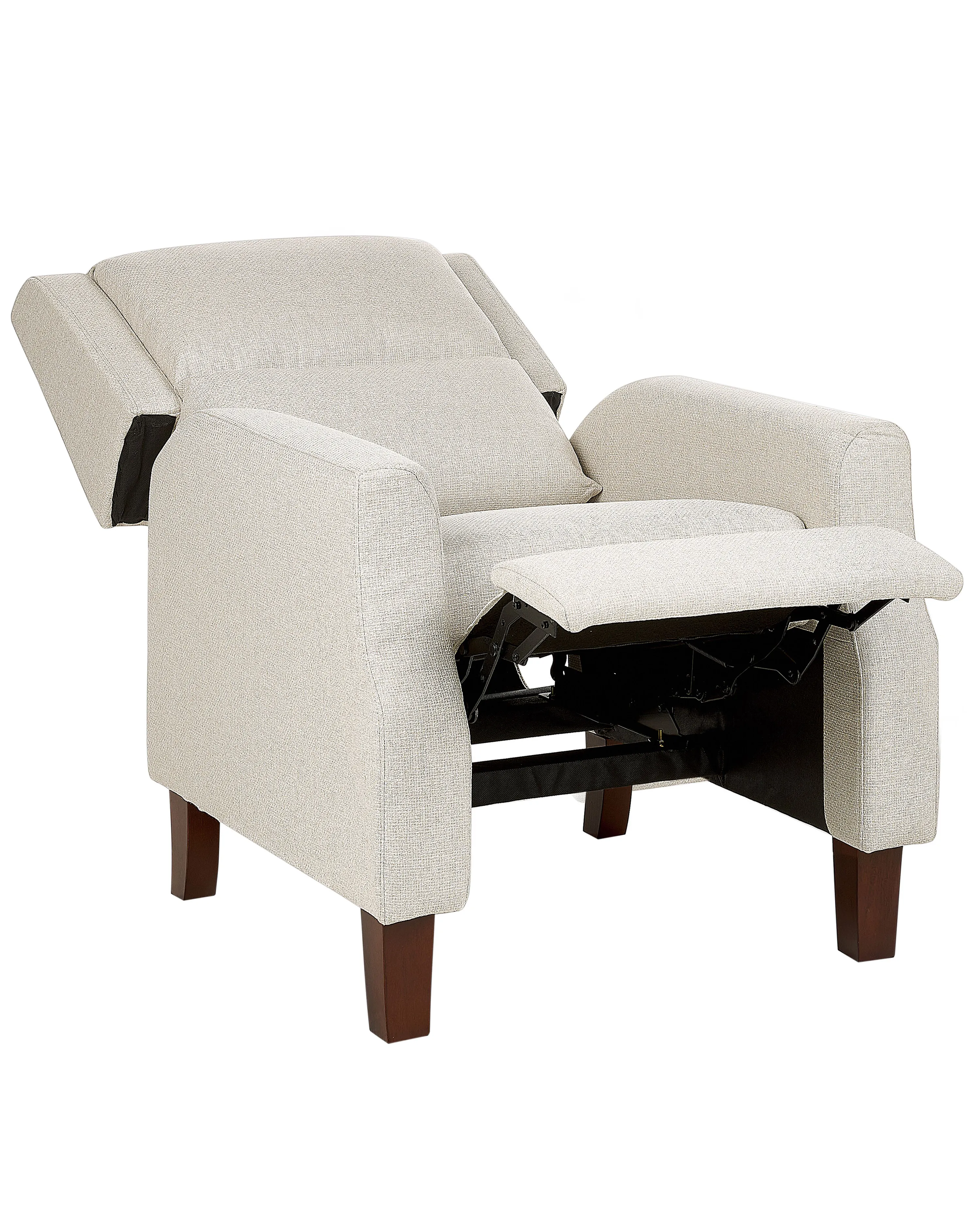 Relaxfauteuil EGERSUND inclusief voetensteun Stof Lichtbeige