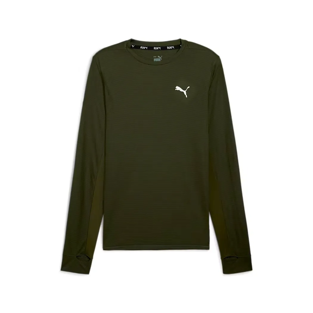 Puma Run Favorite Ls Tee M Dark Olive