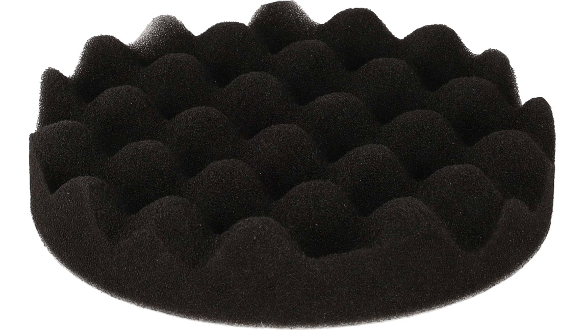 Polerrondel sort vaflet blød 150 mm