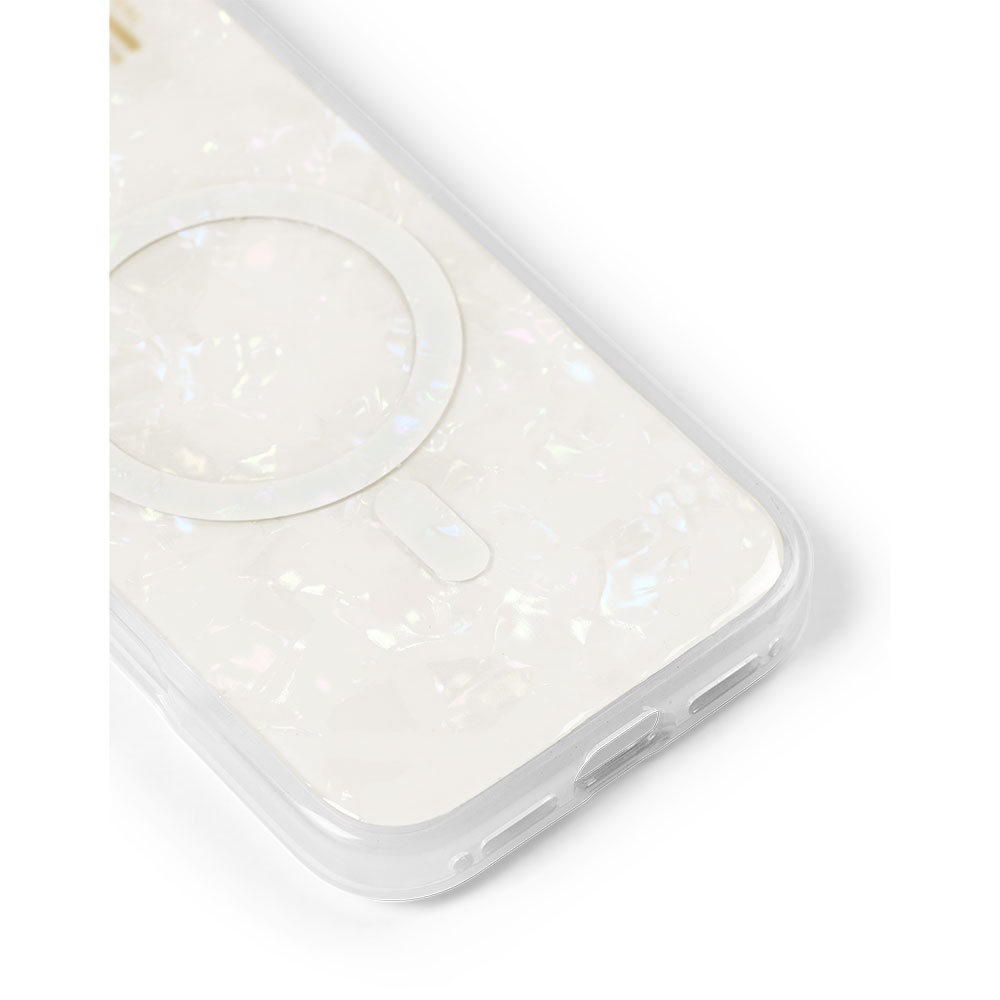 iPhone 16 MagSafe Hardcase Hülle Pearlized Case Recycled (IDPLCMS-I2461-10) - Weiss