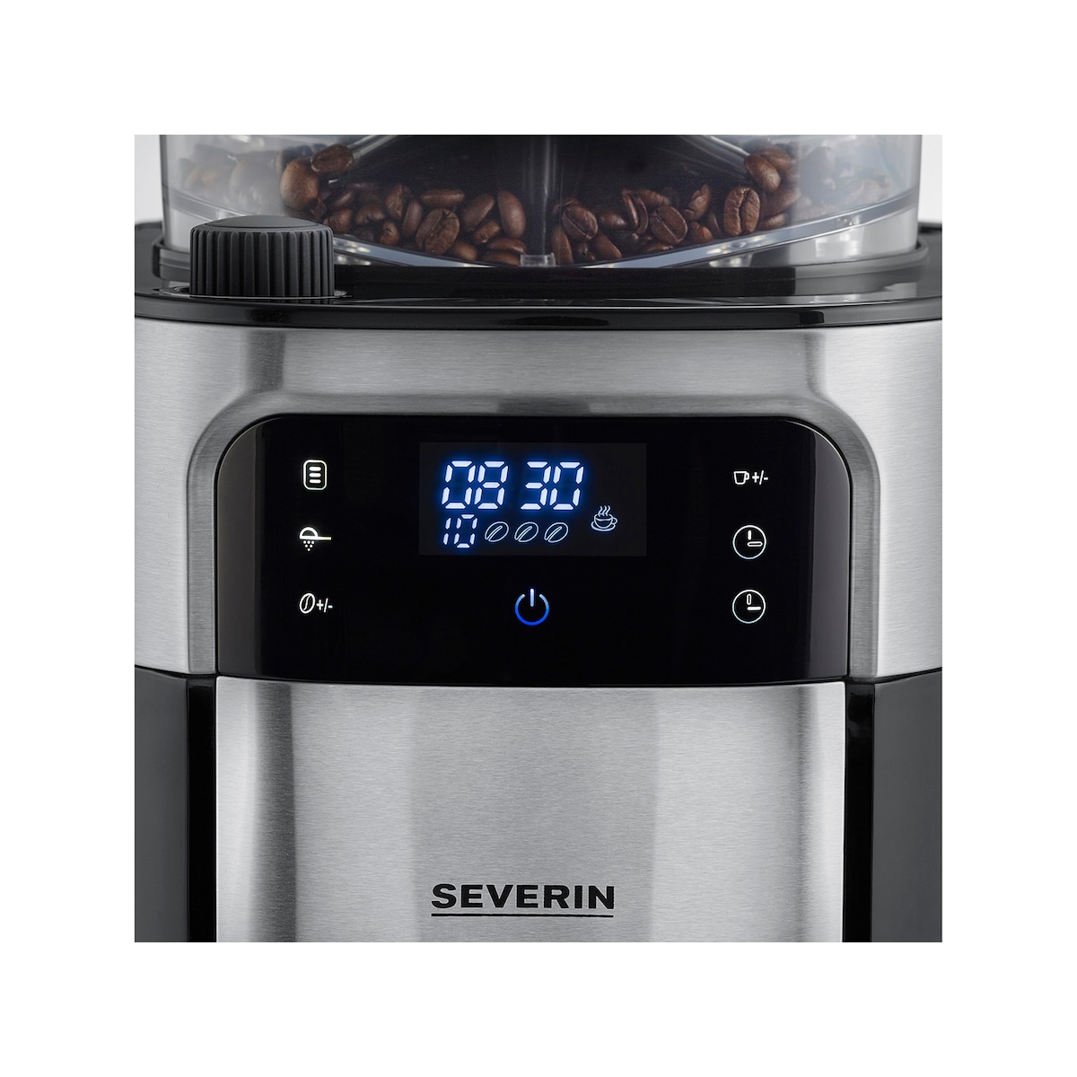Grinding coffee machine Steel/Black
