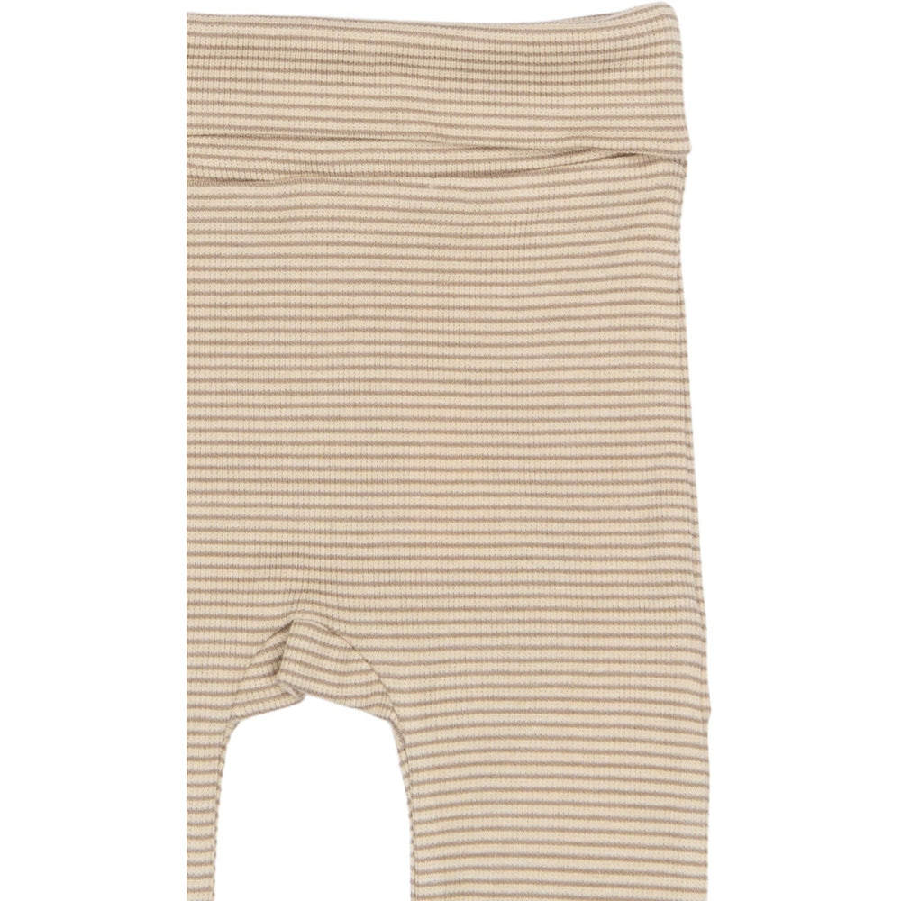 Køb Petit Piao Pure Cashmere/Dark Off White PPDian Fold Leggings Stripe NB NOOS