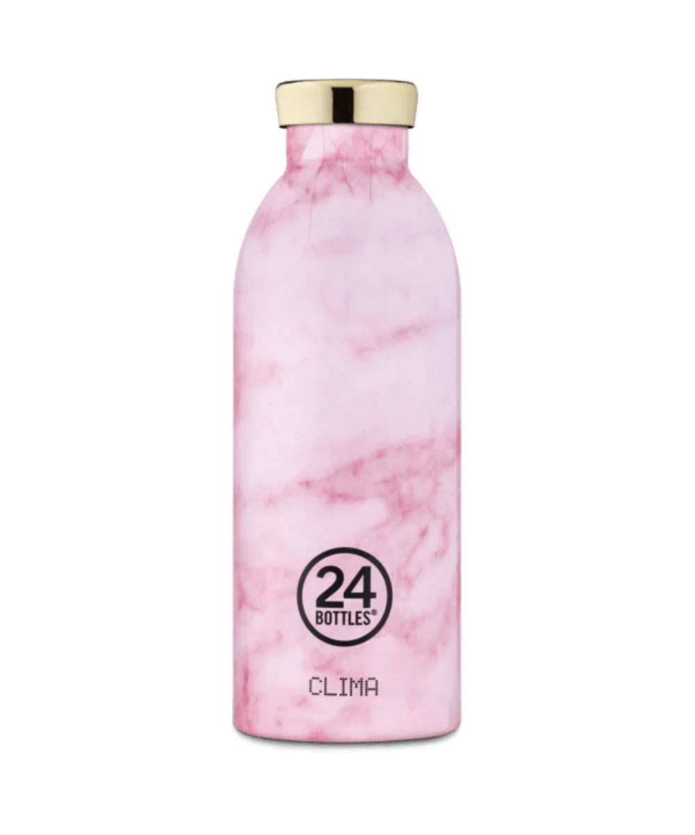 24Bottles  Clima flaske, Pink marble - 500 ml.
