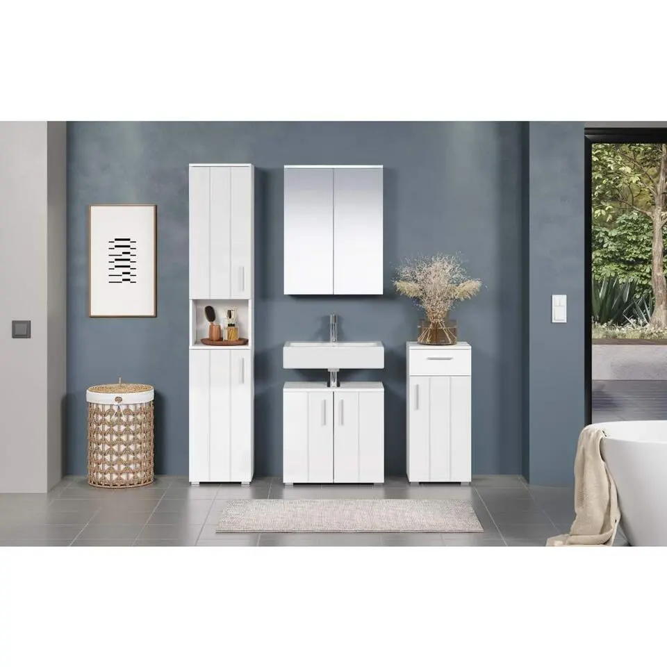 Hioshop Wons badkamerkast wit hoog glans