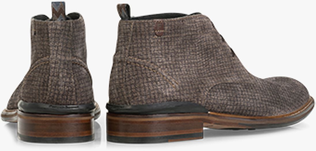 FLORIS VAN BOMMEL taupe floris van bommel veterschoenen sfm-50143