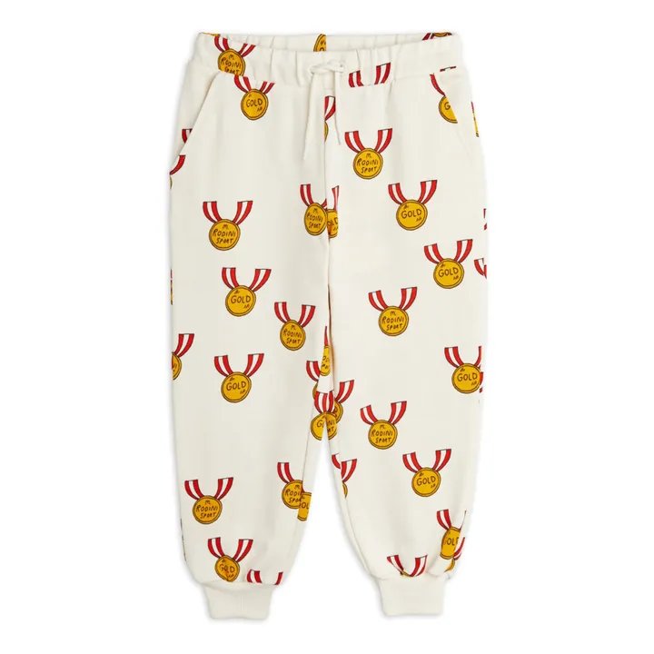 Mini Rodini Jogger Médaille Coton Bio | Ecru