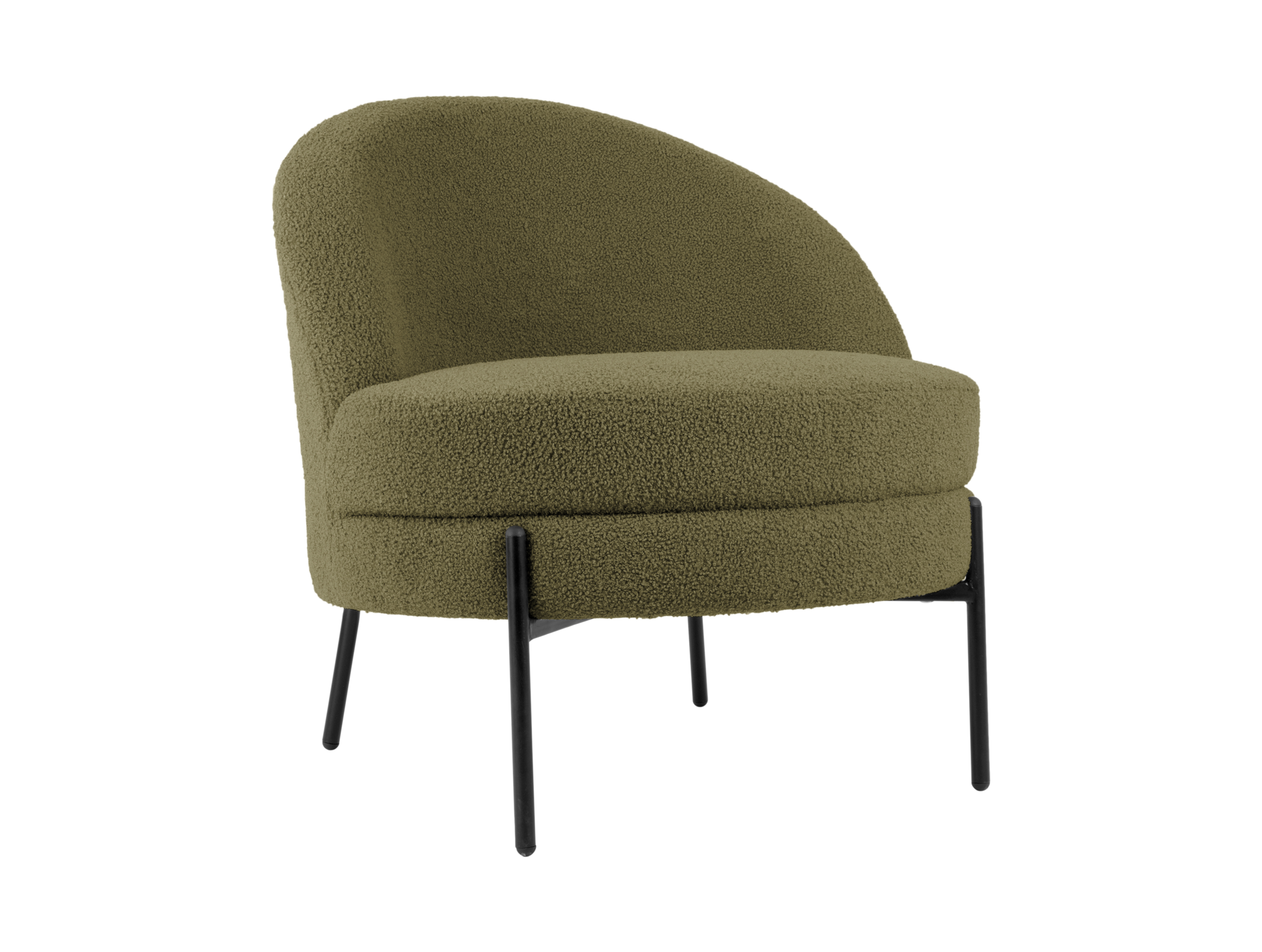 Chair Noble teddy curl moss green