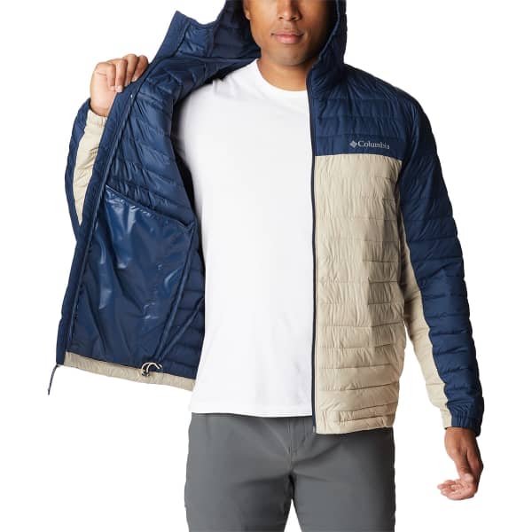 Doudoune randonnée COLUMBIA SILVER FALLS™ HOODED JKT ANCIENT FOSSIL/COLLEGIATE NAVY