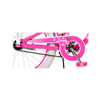 Kinderfiets Volare Lovely roze-wit 20 inch