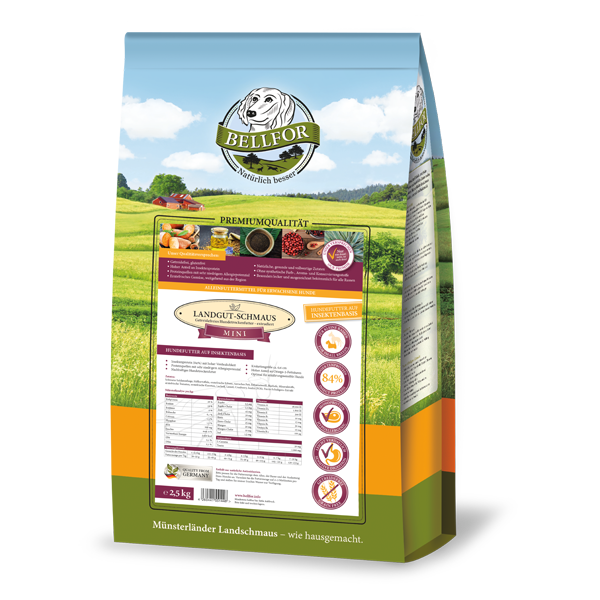Croquettes hypoallergéniques avec insectes - landgut-schmaus mini - 2,5 kg