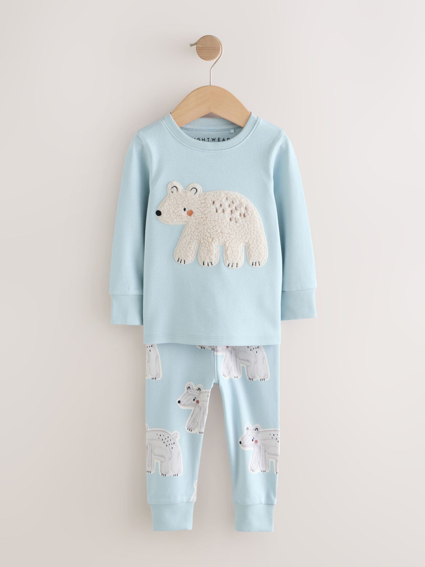 Blue/Ecru Animal - Verpakking van 3 knusse pyjama's (9 mnd-8 jr)