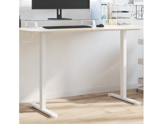 VIDAXL - Cadre de bureau debout blanc (94-135)x60x(70-114) cm acier
