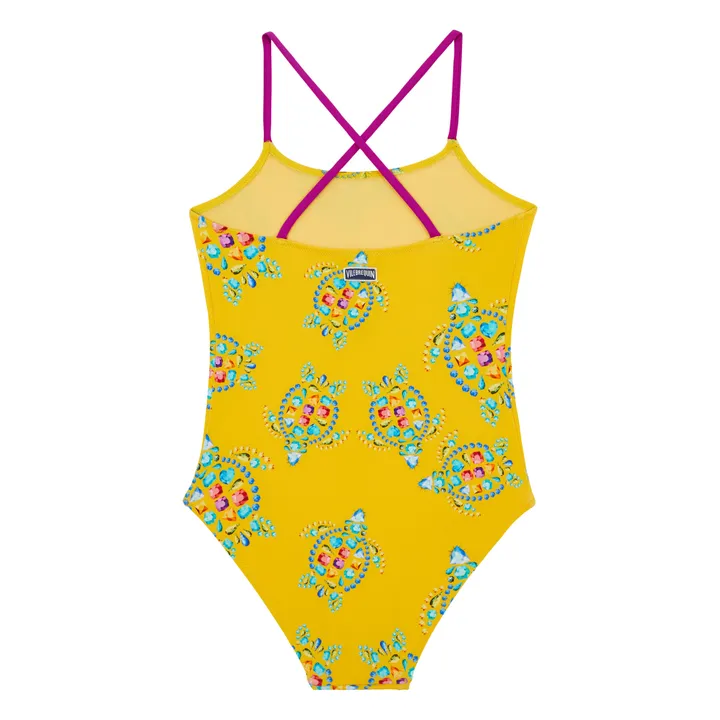 Vilebrequin Maillot 1 Pièce Gim Tortue | Jaune