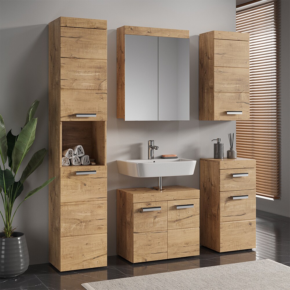 Vicco Badmöbel Set Luna Spiegelschrank Unterschrank Hochschrank Hängeschrank