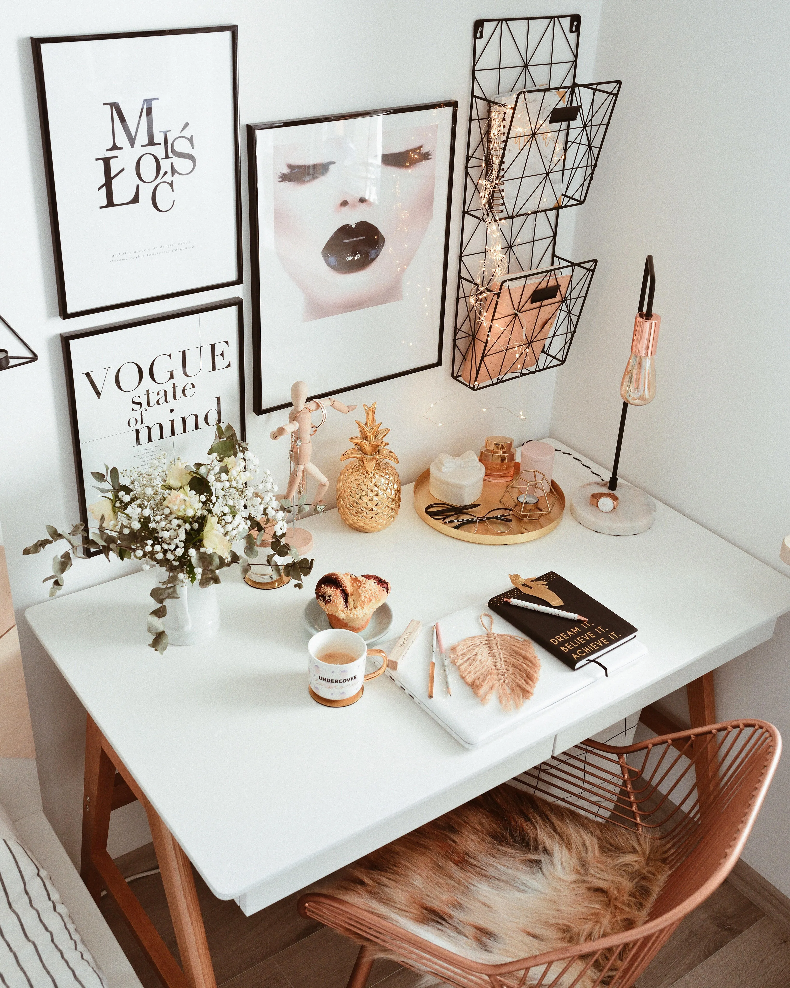 Bureau SHESLAY Wit 120 cm 70 cm met lades