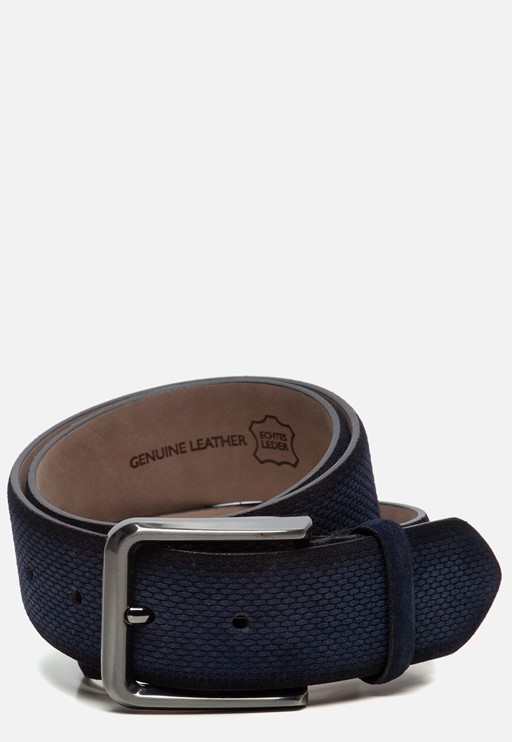 Ziengs Riem blauw Suede