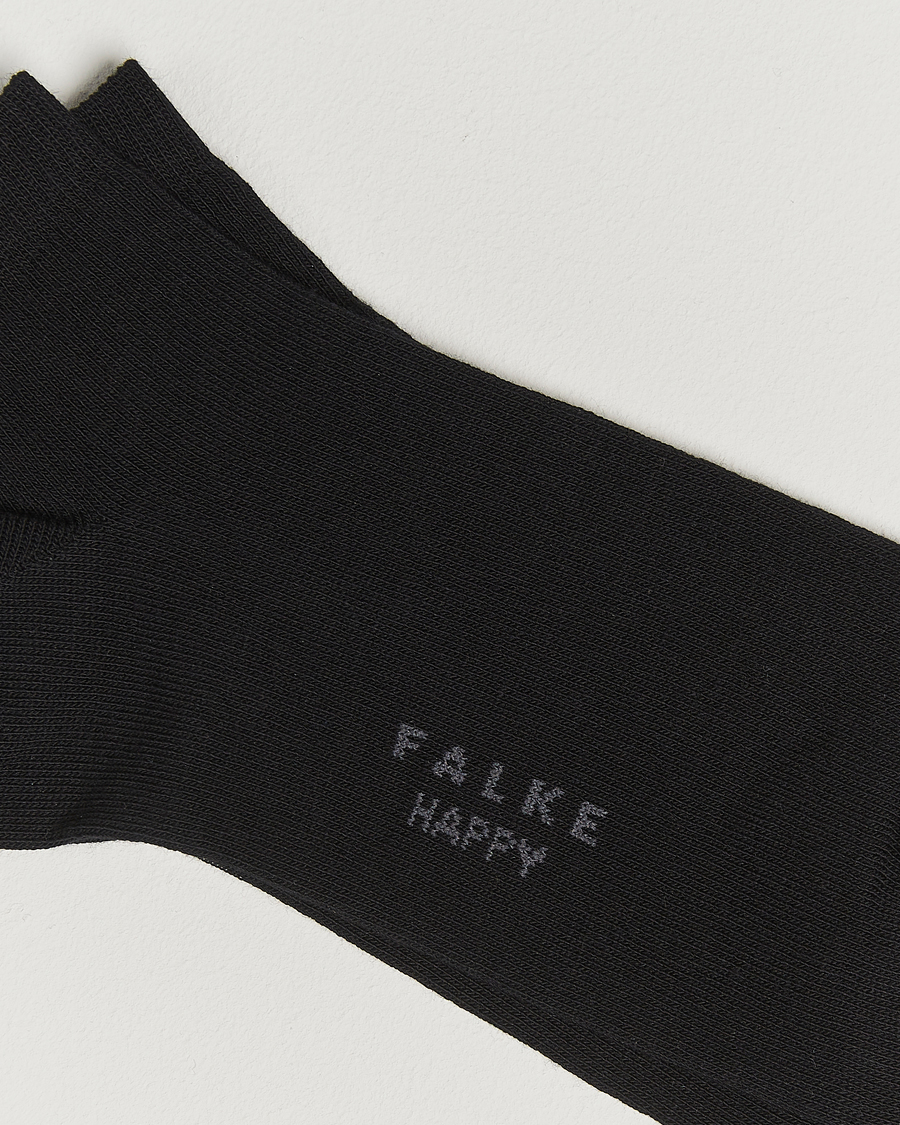 Falke Happy 2-Pack Cotton Sneaker Socks Black
