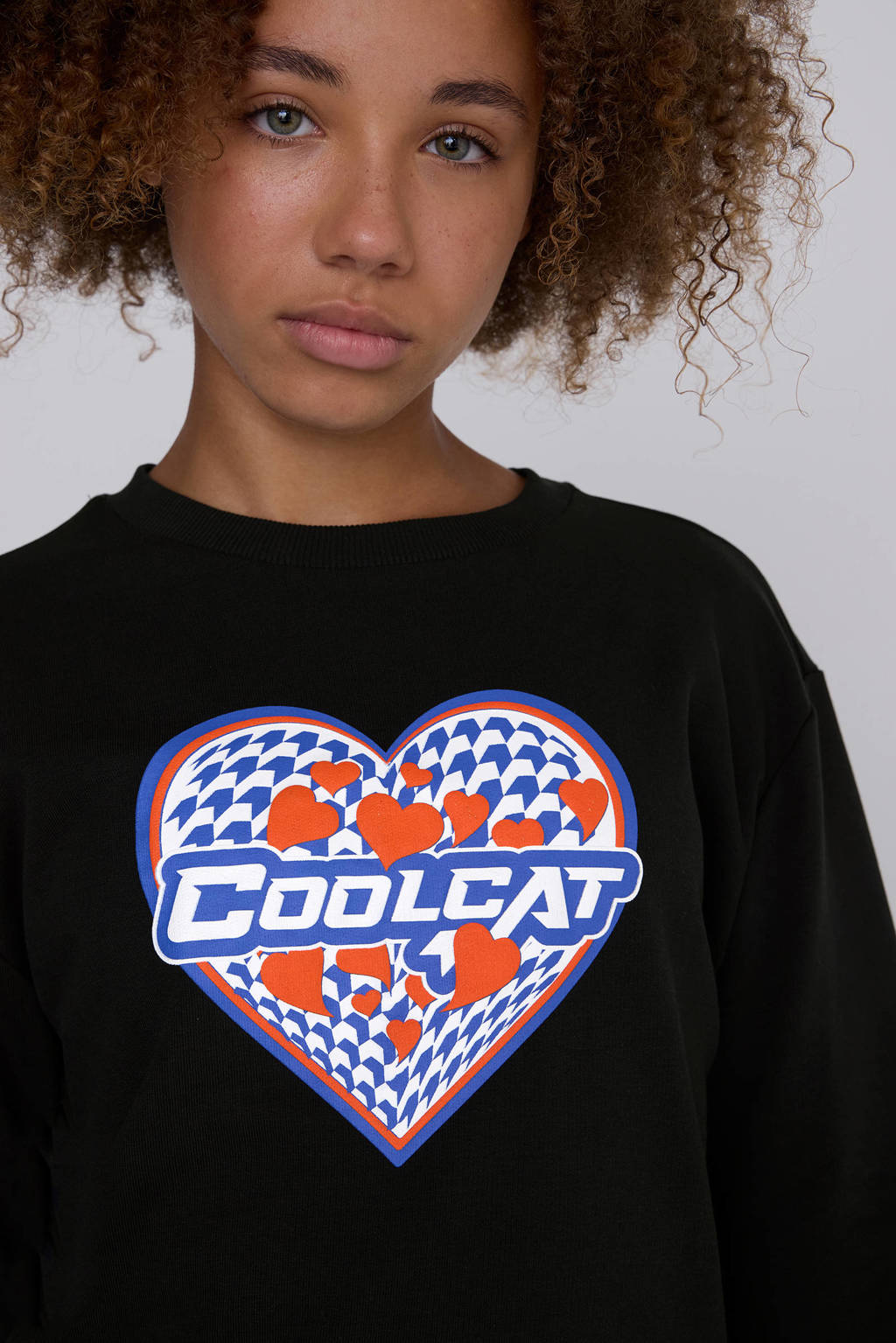 Coolcat Sweater Tori met Franjes en Hart Print