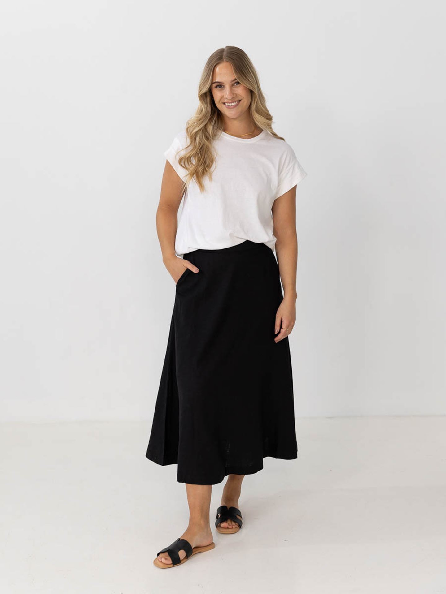Jovene Ginia High Waisted Long Skirt