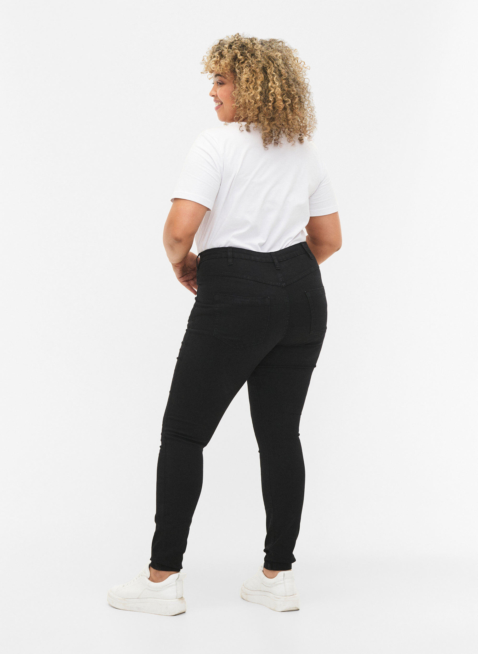 Højtaljede super slim Amy jeans