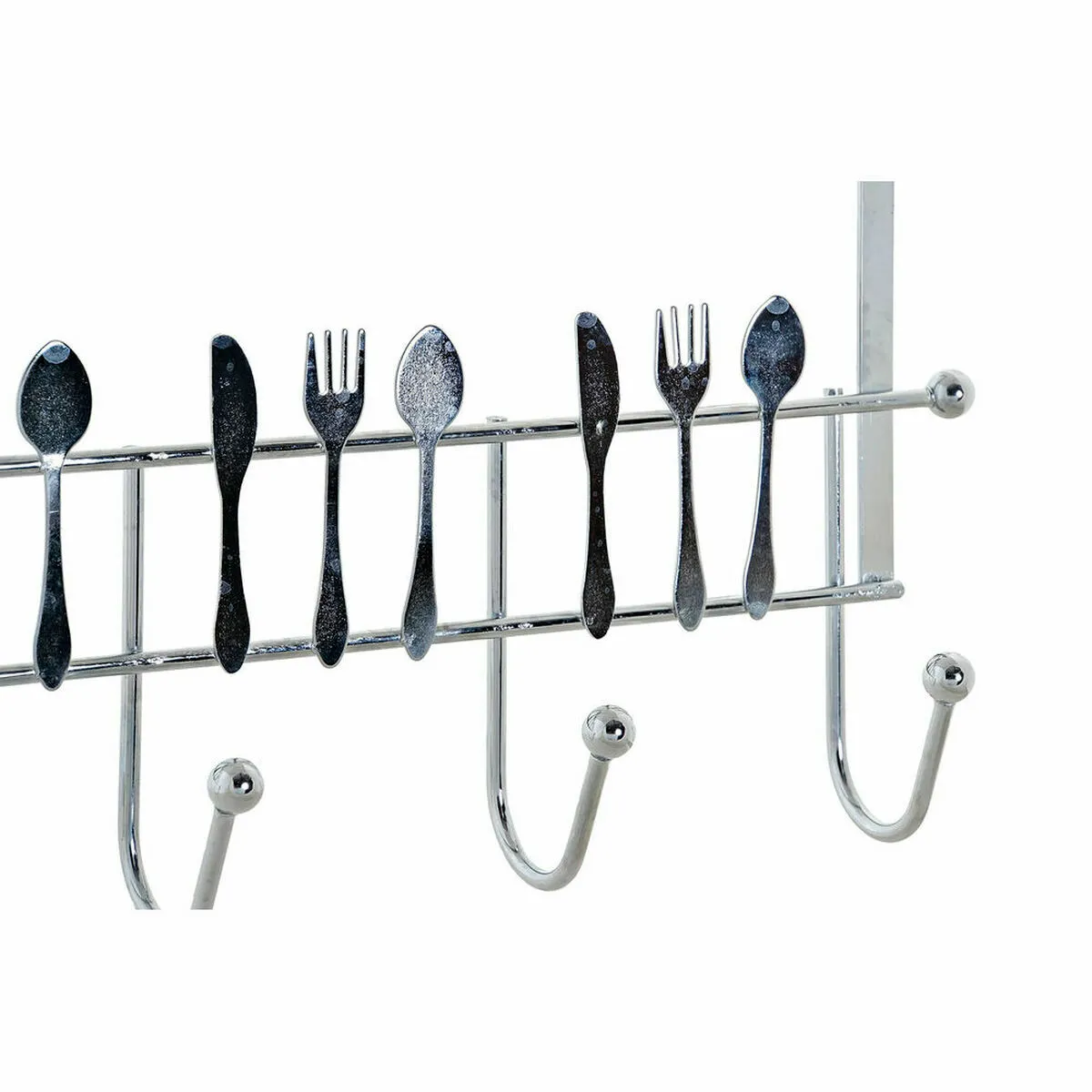 DKD Home Decor Porte-manteaux pour portes - Argenté