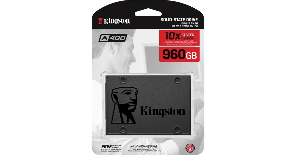 KingstonA400, 960 GB SSD  (SA400S37/960G, SATA 600)