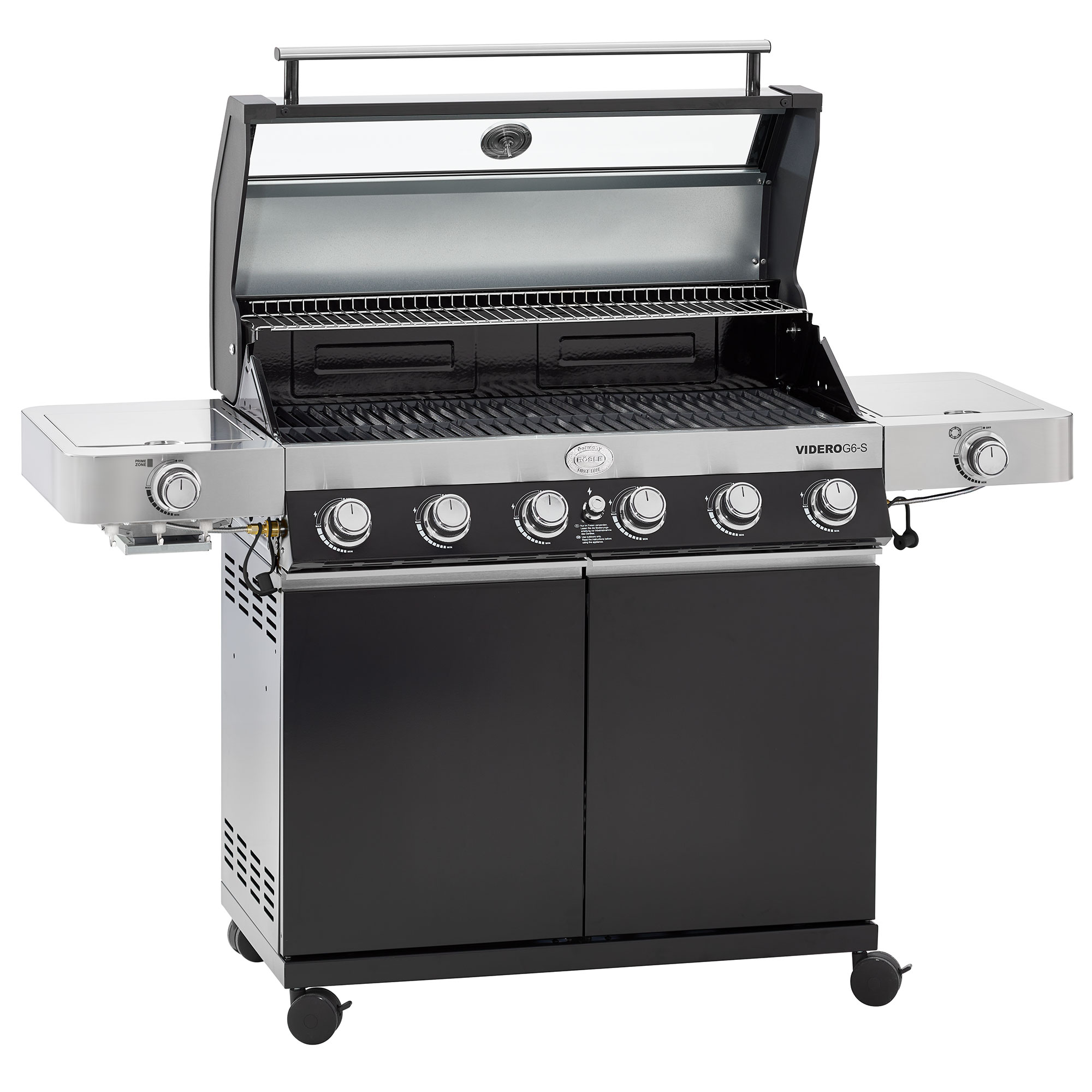 Gasgrill BBQ-Station VIDERO G6-S Vario+ schwarz 50 mbar