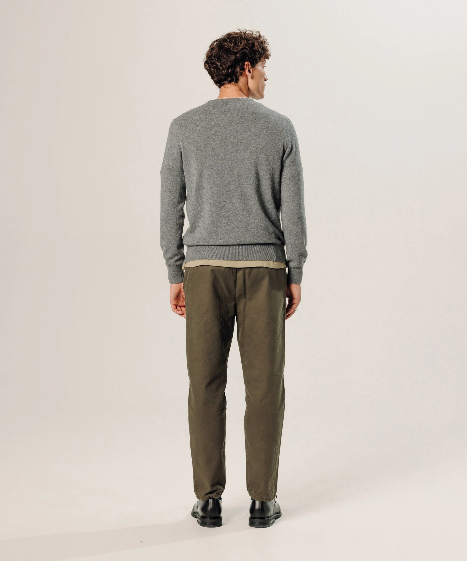 Pull col rond en cachemire | Gris