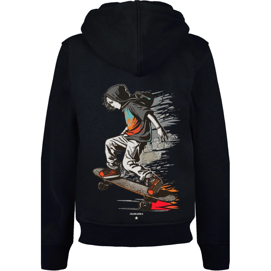 F4NT4STIC Hoodie Skateboarder schwarz