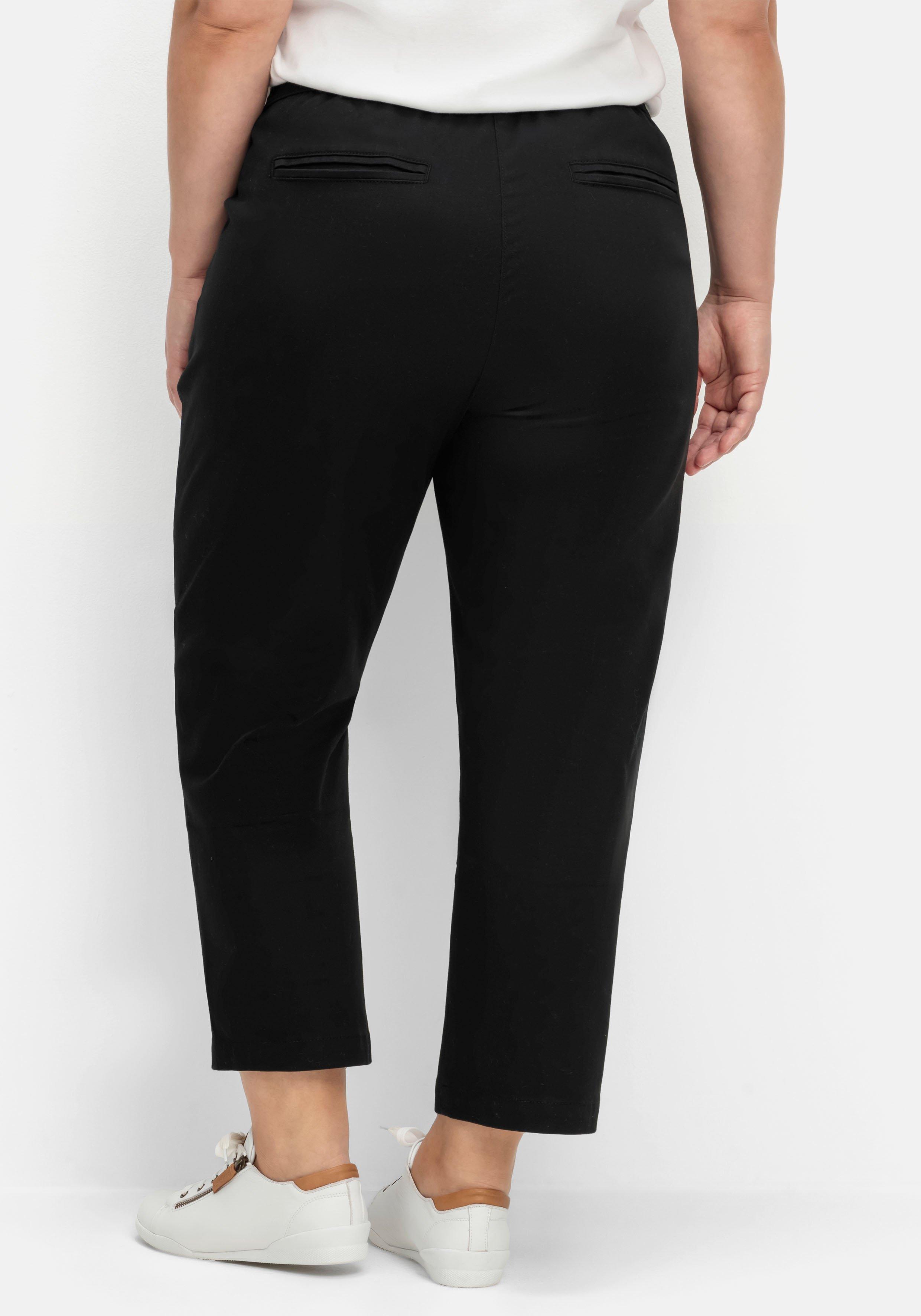 Gerade Twillhose in Curvy-Schnitt PIA, mit Biesen vorn