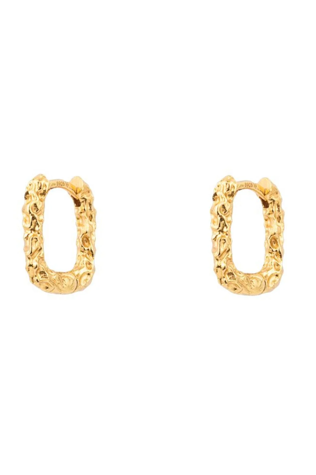 House Of Vincent Riddle Hoop Earrings gilded