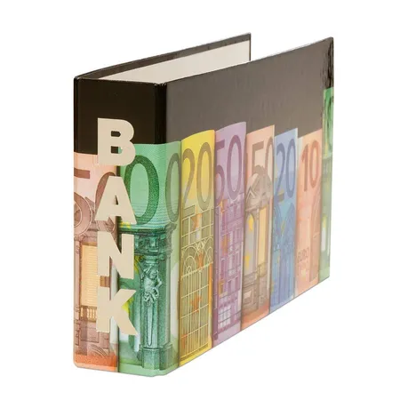 Livepac Office Bankordner für Kontoauszüge, Motiv Banknoten, 140 x 250 mm