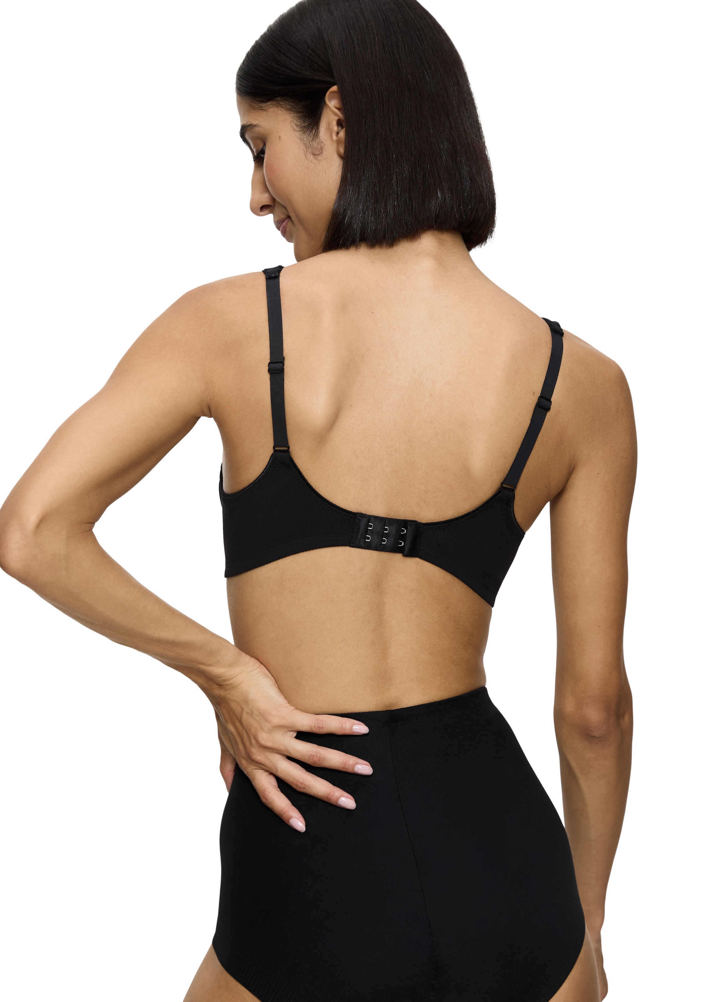 Triumph Bügelloser BH »Modern Lace+Cotton«, Spitzeneinsätze, starker Halt ohne Bügel, atmungsaktiv, leicht