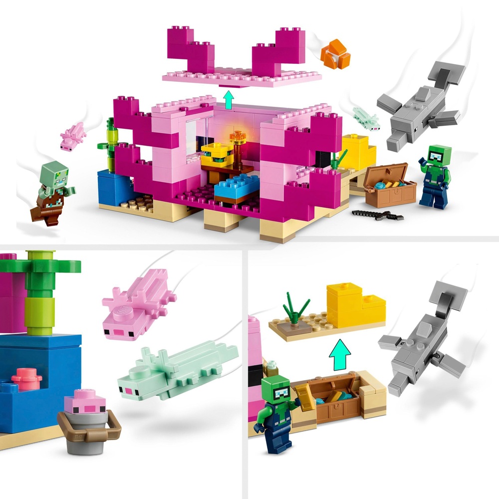 LEGO Minecraft 21247 Das Axolotl-Haus Unterwasser-Set