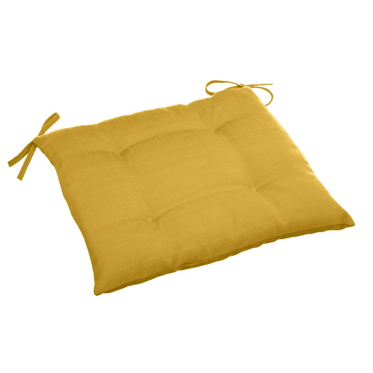 GALETTE CHAISE 40X40CM 4 POINTS KORAI MOUTARDE
