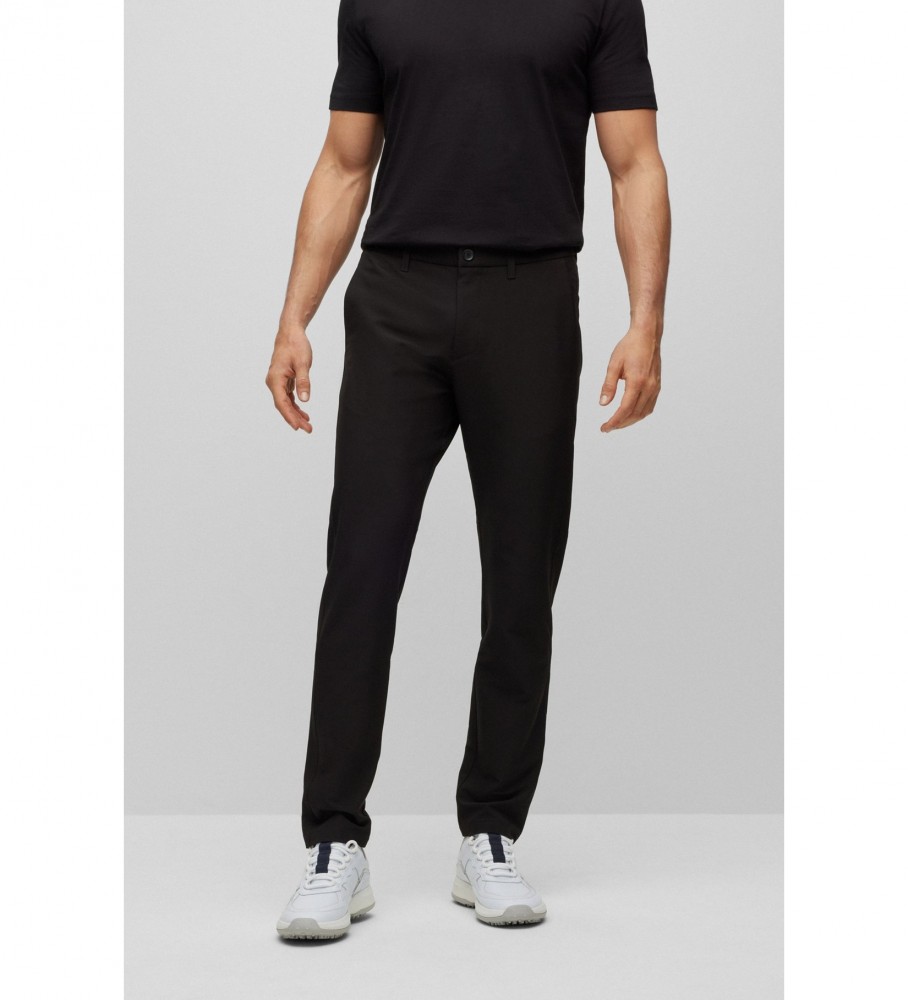 Calça chino slim BOSS Commuter, preta